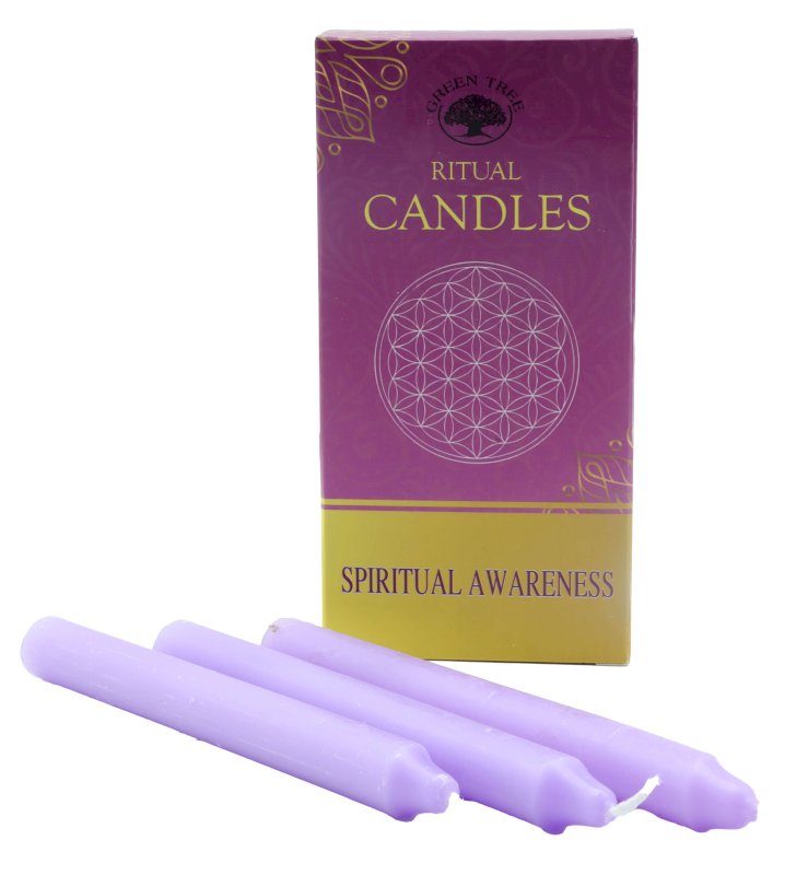 Bougies Rituel Conscience Spirituelle – Lot de 10 Bougies Teintées dans la Masse | 13 cm