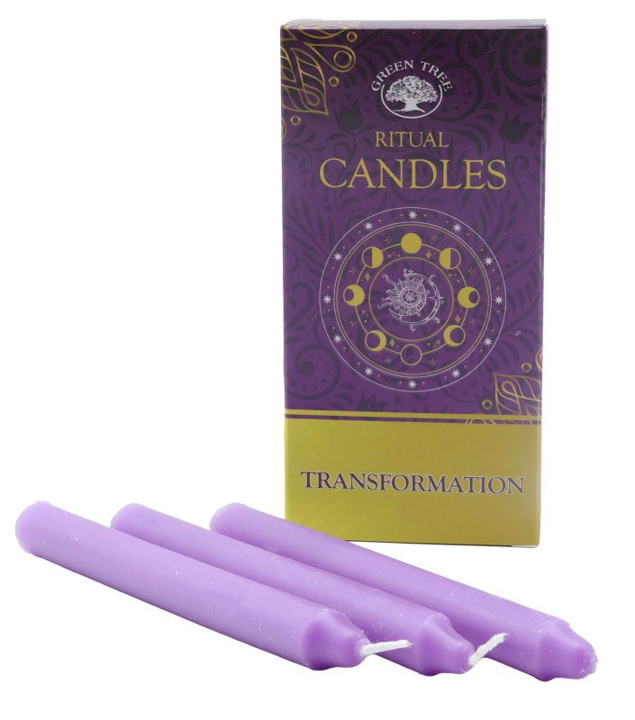 Bougies Rituel Transformation – Lot de 10 Bougies Teintées dans la Masse | 13 cm
