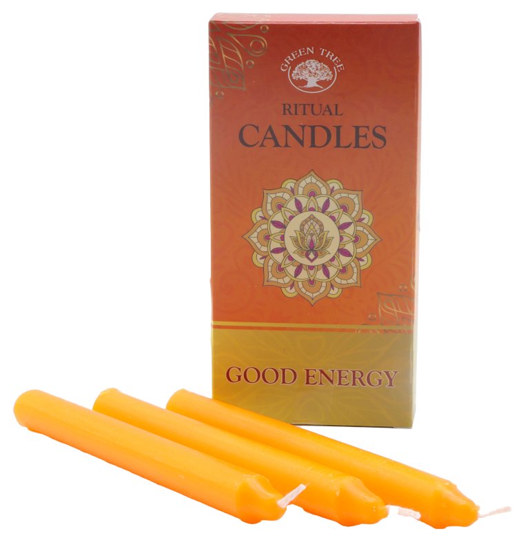 Bougies Rituel Énergie Positive – Lot de 10 Bougies Teintées dans la Masse | 13 cm