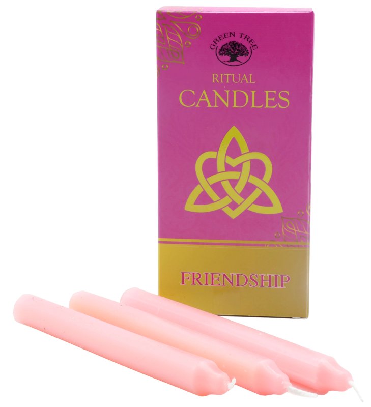 Bougies Rituel Amitié – Lot de 10 Bougies Teintées dans la Masse | 13 cm