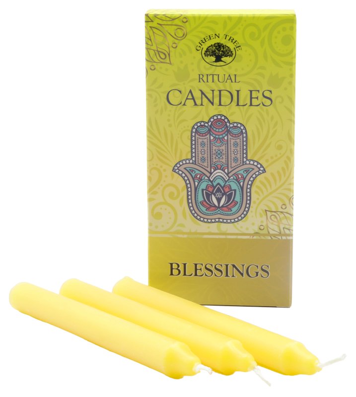 Bougies Rituel Bénédiction – Lot de 10 Bougies Teintées dans la Masse | 13 cm