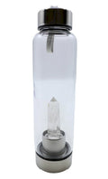 Bouteille Tadasana Pointe Cristal de Roche | Cristal Naturel Intégré | Pureté & Amplification Énergétique | Hauteur 25 cm