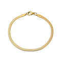 * Bracelet Serpent Doré Femme – Maille Serpent Plaqué Or 18K 1 Micron | 18 cm × 3 mm