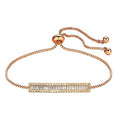 * Bracelet Luxe Serti Or Rose – Plaque Diamants CZ | Collection Alchimie Concept France