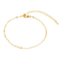 * Bracelet Femme Maille Forçat Doré Plaqué Or 1 Micron — Souple 19+6 cm avec Rallonge