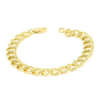 * Bracelet Femme Doré Doubles Mailles Ovales – Plaqué Or 1 Micron Premium | Bijou Élégant Intemporel