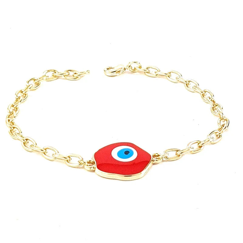 * Bracelet Doré Œil Oriental – Plaqué Or 1 Micron – Homme & Femme