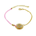 * Bracelet Souple Fin Doré Chaîne & Cordon – Plaqué Or 1 Micron | Femme 19 cm