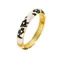 * Bracelet Femme Émail & Plaqué Or 18K – Or 1 Micron Premium | Bijou Luxe Intemporel Élégant