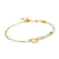Bracelet Amazonite & Croix — Sérénité au Poignet