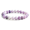 Bracelet Lépidolite Naturelle 8mm – Élastique – Homme & Femme