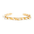Bracelet Femme Jonc Maude – Acier Inoxydable & Nacre Naturelle