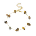 Bracelet Œil de Tigre Naturel & Acier Inoxydable 6mm – Réglable 19+5cm – Homme & Femme