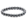 Bracelet Hématite Naturelle 8 mm — Élastique 16-18 cm | Ancrage, Protection & Force | Unisexe