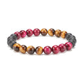 Bracelet Agate Multicolore Élastique | Pierre Naturelle 8 mm | Énergie & Joie de Vivre | Homme & Femme