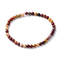 Bracelet Mokaïte Naturelle 4mm – Élastique – Homme & Femme