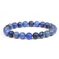 Bracelet Sodalite Naturelle Élastique | Pierre Naturelle 8 mm | Clarté Mentale & Sérénité | Homme & Femme