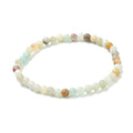 Bracelet Femme Amazonite Naturelle Élastique | Micro-Perles 4 mm | Sérénité & Élégance | 16-18 cm