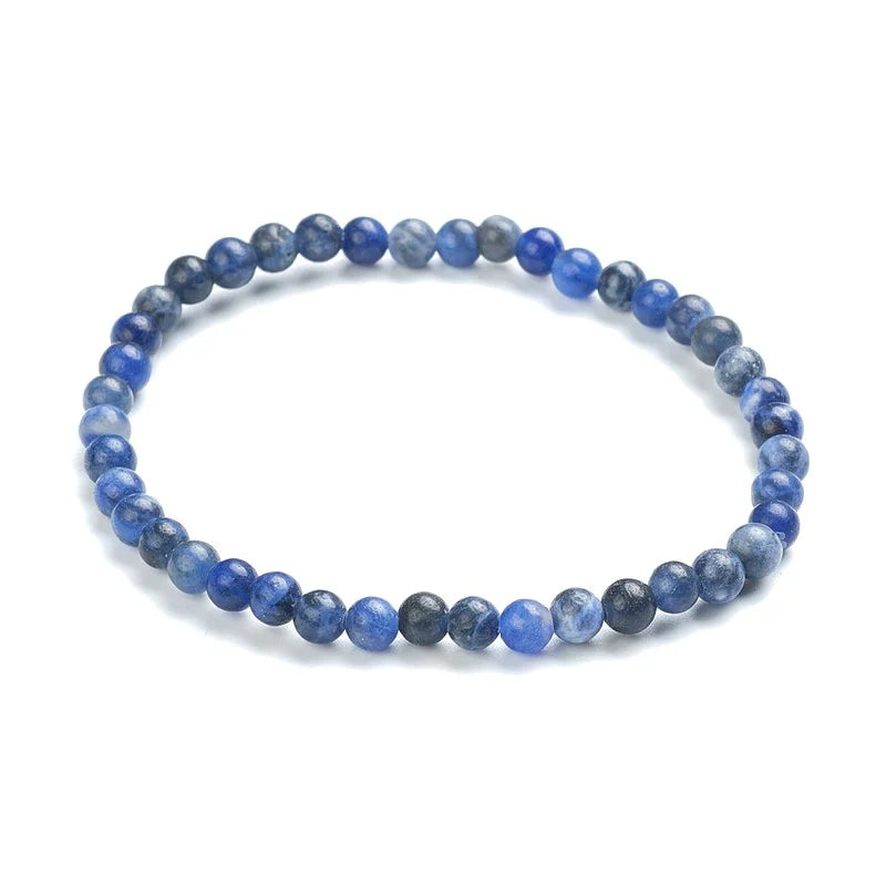 Bracelet Sodalite Naturelle 4mm – Élastique – Homme & Femme