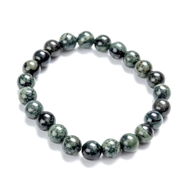 Bracelet Jaspe Naturel 8mm – Élastique – Homme & Femme