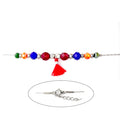 Bracelet Femme Acier Inoxydable 316 & Pierres Naturelles Mélangées — Pompon | 17 cm + 3 cm Réglage