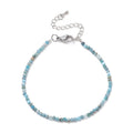 Bracelet Pierres Naturelles Apatite 3mm – Chaîne Réglable 19+5cm – Homme & Femme