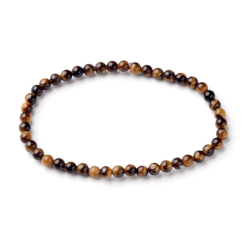 Bracelet Œil de Tigre Pierres Naturelles 4mm – Homme & Femme