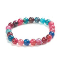 Bracelet Agate Naturelle 8mm – Élastique – Homme & Femme
