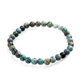 Bracelet Jaspe Turquoise Naturel 8mm – Élastique – Homme & Femme
