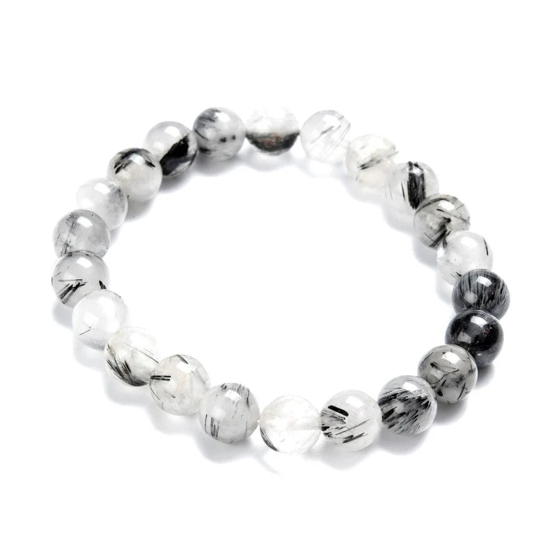 Bracelet Tourmaline Naturelle 8mm – Élastique – Homme & Femme