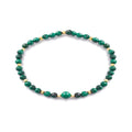 Bracelet Malachite Naturelle 4mm & Perles Dorées – Femme | Élastique 16-18 cm