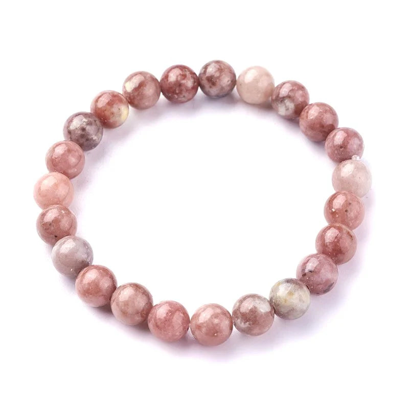 Bracelet Jade Prunier Pierres Naturelles 8mm – Élastique – Homme & Femme