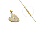 Collier Doré Pendentif Cœur Zirconiums – Chaîne 45 cm | Bijou Intemporel