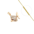 Collier Pendentif Poisson Serti de Zirconiums Doré – Plaqué Or 1 Micron | Bijou Femme Élégant