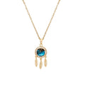Collier Chaîne Pendentif Attrape Rêve Zirconiums Sertis - Doré | Rêverie & Protection