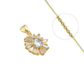 Collier Doré Pendentif Fleur & Zirconiums Étincelants | Bijou Femme Luxe Nature