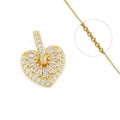 Collier Doré Cœur Zirconiums Blancs Sertis – Éclat & Glamour | Bijou Femme Luxe