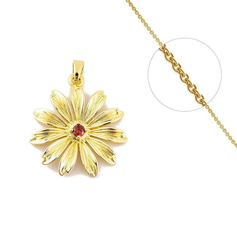 Collier Chaîne Pendentif Fleur - Doré | Fraîcheur Naturelle & Élégance