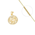 Collier Doré Cercle Mom – Zirconiums Blancs Sertis | Bijou Maman Étincelant
