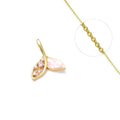 Collier Pendentif Sirène Zirconiums & Nacre Rose Doré – Plaqué Or 1 Micron | Bijou Femme