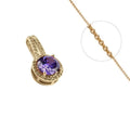 Collier Doré Rose Pendentif Rond Zirconiums – Chaîne 45 cm | Bijou Glamour
