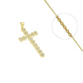 Collier Doré Pendentif Croix Cœurs Zirconiums – Chaîne 45 cm | Bijou Chic & Intemporel