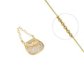 Collier Doré Pendentif Sac à Main Zirconiums – Chaîne 45 cm | Bijou Fashion Femme