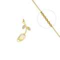 Collier Chaîne Pendentif Fleur Zirconiums Sertis Blanc - Doré | Pure Élégance