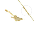Collier Doré Pendentif Guitare Électrique & Zirconiums Sertis – Chaîne 45 cm Plaqué Or 1 Micron