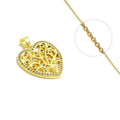 Collier Doré Arbre de Vie Cœur – Zirconiums Colorés Sertis | Amour & Nature Réunis