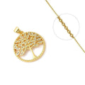 Collier Doré Arbre de Vie Stylisé – Zirconiums Sertis | Design Délicat & Raffiné