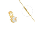 Collier Pendentif Oxyde Blanc Doré à l'Or Fin – Plaqué Or 1 Micron