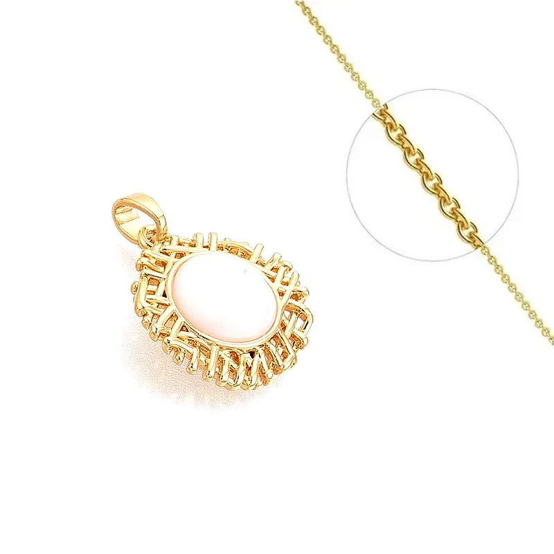 Collier Pendentif Coquillage Doré à l'Or Fin – Plaqué Or 1 Micron