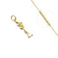 Collier Pendentif Serpent Oxyde Blanc Doré – Plaqué Or 1 Micron | Bijou Femme Élégant